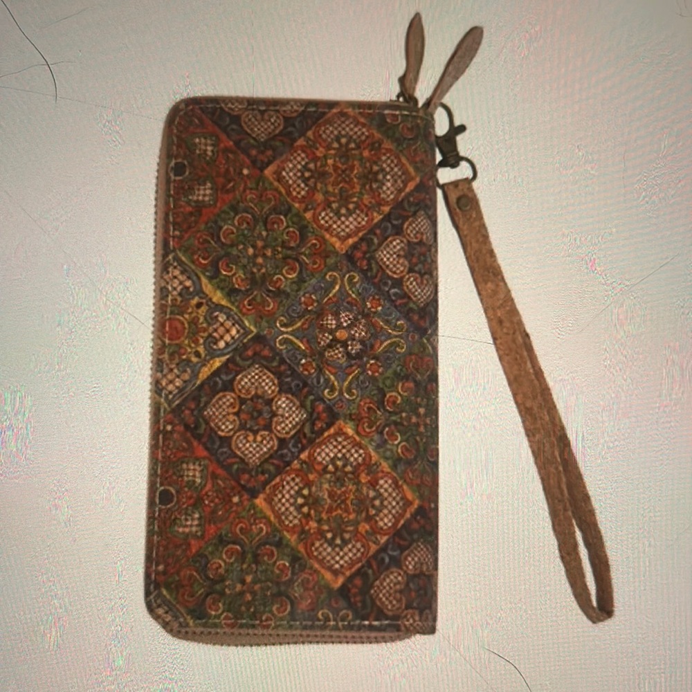 Mandala Pattern Cork Wallet.  NWT